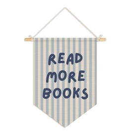 Wheatwin Classroom Reading Nook Decor, Read More Books Pennant Flag for Reading Corner Classroom Library 15x11 Inch