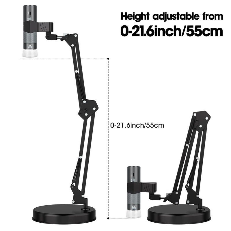 Ninyoon 4K WiFi Microscope with Max 55 cm Height Stand