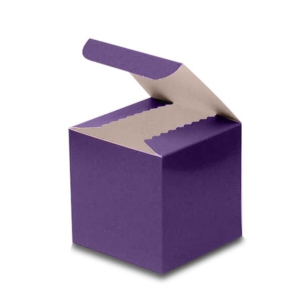 Paper Mart Purple Gift Boxes 4" X 4" X 4"