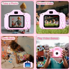 Mini Digital Video Camcorder DV for Girls with Functions of Time Lapse Photographing, Music Player and Game Player, Multiple Filters and Stickers Selectable, 4X Digital Zoom