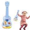 Ukulele for Kids, 21cm Deer Pattern Musical Instrument, Kid Guitar Toy for Toddlers Beginners, Mini Ukuleles for Early Music Education, Blue Kids Ukulele for Indoor Outdoor Play