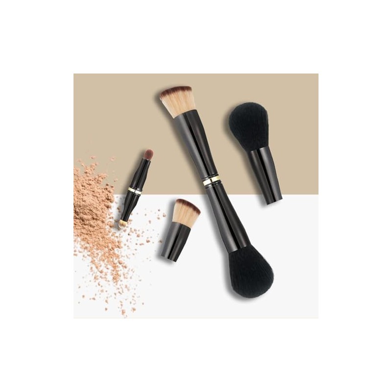 Cepillo De Maquillaje De Doble Cara 4 En 1 Cepillo