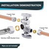(Pack of 10) Seelink 1/4-Turn Dual Compression Outlet Angle Stop