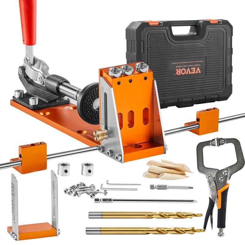 VEVOR Pocket Hole Jig Kit, 34 Pcs Pocket Hole Jig