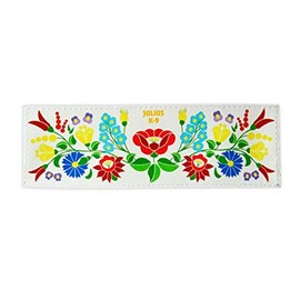 Labels with Motive of Kalocsa (White Background with Multi Color (Large) Package of 2 Julius-K9 for Harnesses