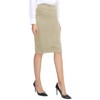 Urban CoCo Women's Elastic Waist Stretch Bodycon Midi Pencil Skirt