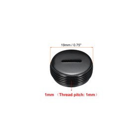 sourcing map Carbon Brush Holder Cap Motor Electric Brush Plastic Cover Thread Black 19mm/0.75 Inch OD Pack of 4