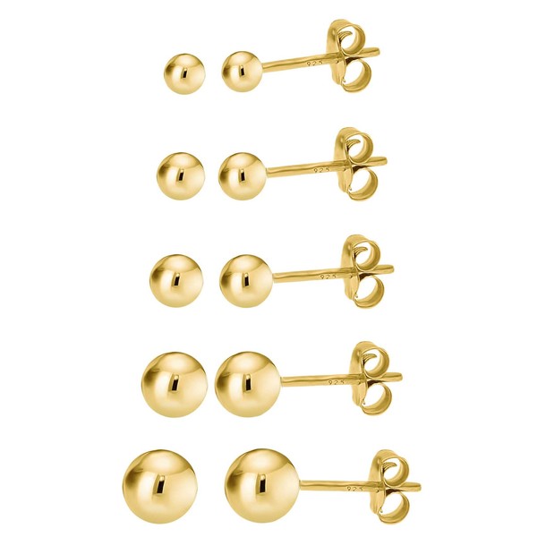 KEZEF 5 Pair Set Earrings for Women | Rose Gold