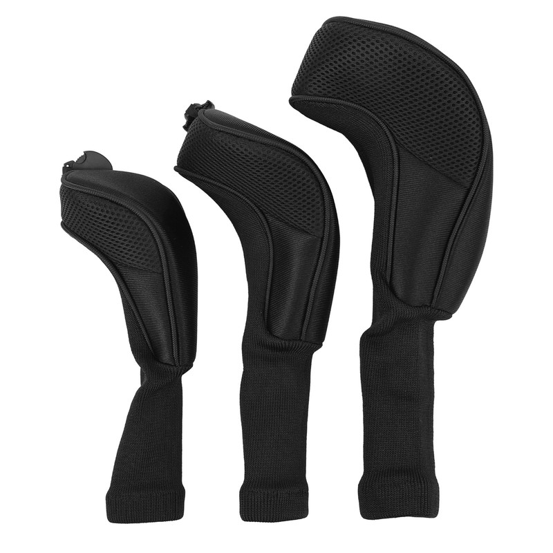 3Pcs Golf Club Head Covers 1 3/5 UT Breathable Mesh
