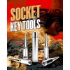 Spike Lug Nuts Socket Key, Stripped Lug Nut Remover, 19mm