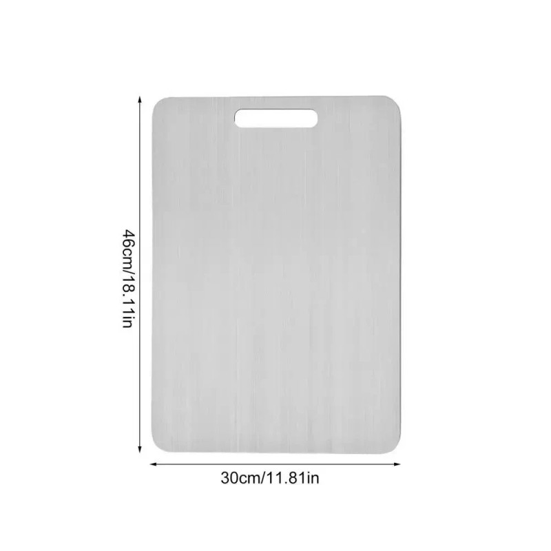 zd-usmarket Titanium Cutting Board 100% Stainless Double-Sided 12x18" in for
