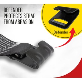 Mytee Products Winch Straps 4" x 30' Black Heavy Duty Tie Down w/Flat Hook WLL# 5400 lbs | 4 Inch Cargo Control for Flatbed Truck Utility Trailer (10 Pack)