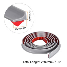 sourcing map Water Barrier for Sink, 100 Inch Water Stopper Shower Barrier Water Blocker for Kitchen Sink Countertop Sink Cooktop Bathroom to Keeps Wet and Dry Separation, Grey