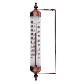 Outdoor Thermometer with Stylish Bronze Effect Design - Attractive Garden Thermometer Outdoor Ideal For Measuring Outside Temperature Gauge Wall Greenhouse Patio Garage Easy to Hang