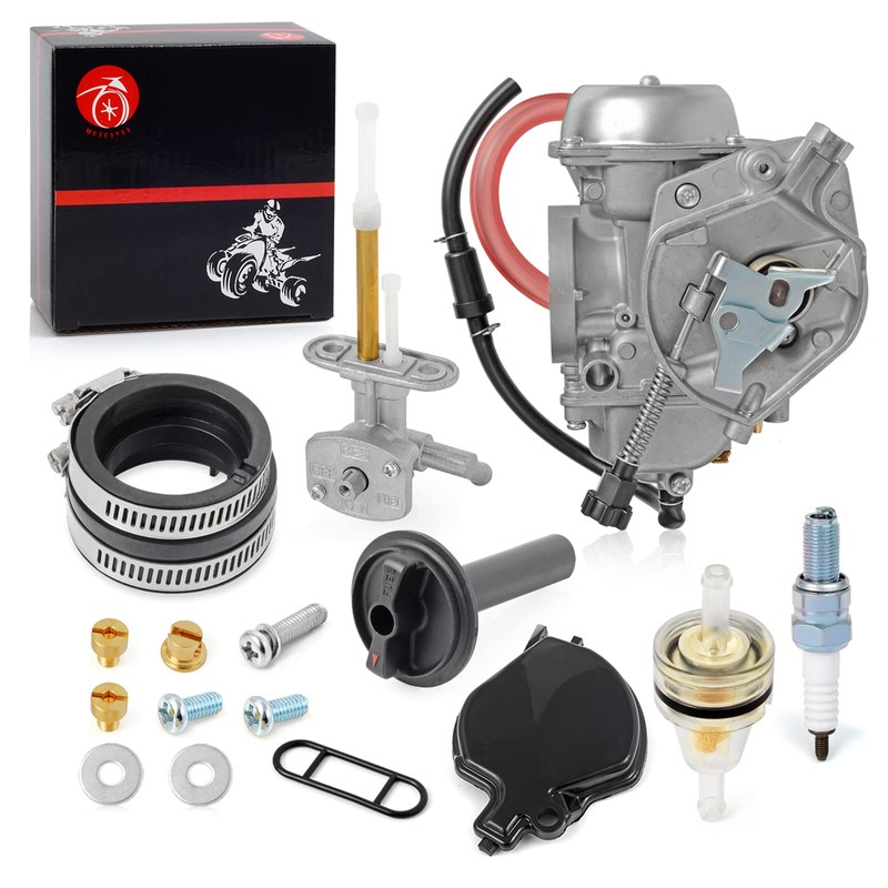 Carburetor Carb and Fuel Valve Petcock + Lever Intake Manifold