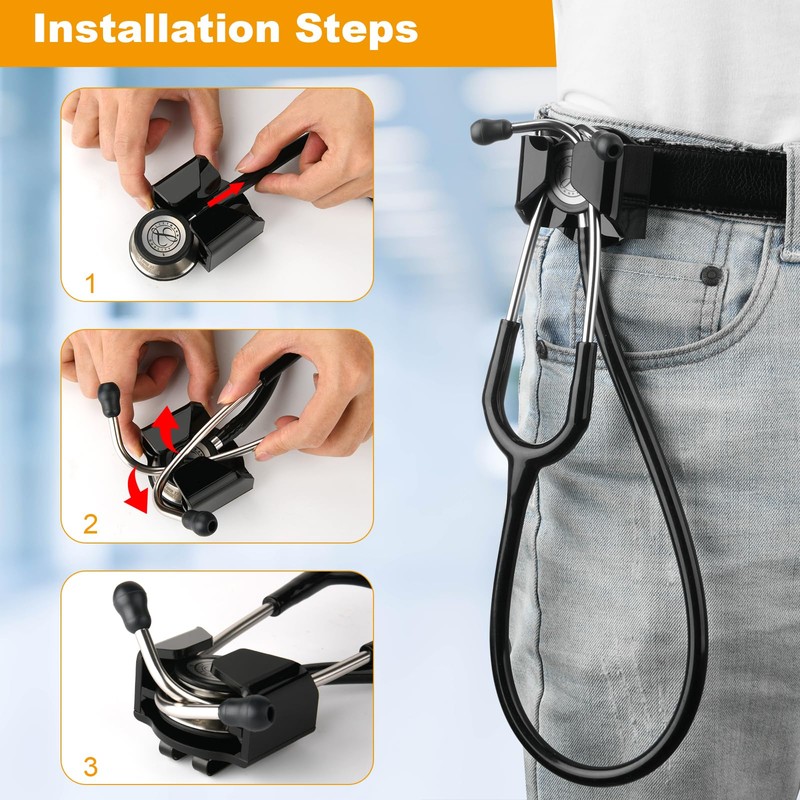 Beautyflier Stethoscope Holder Hip Clip Design for Littmann Classic III,