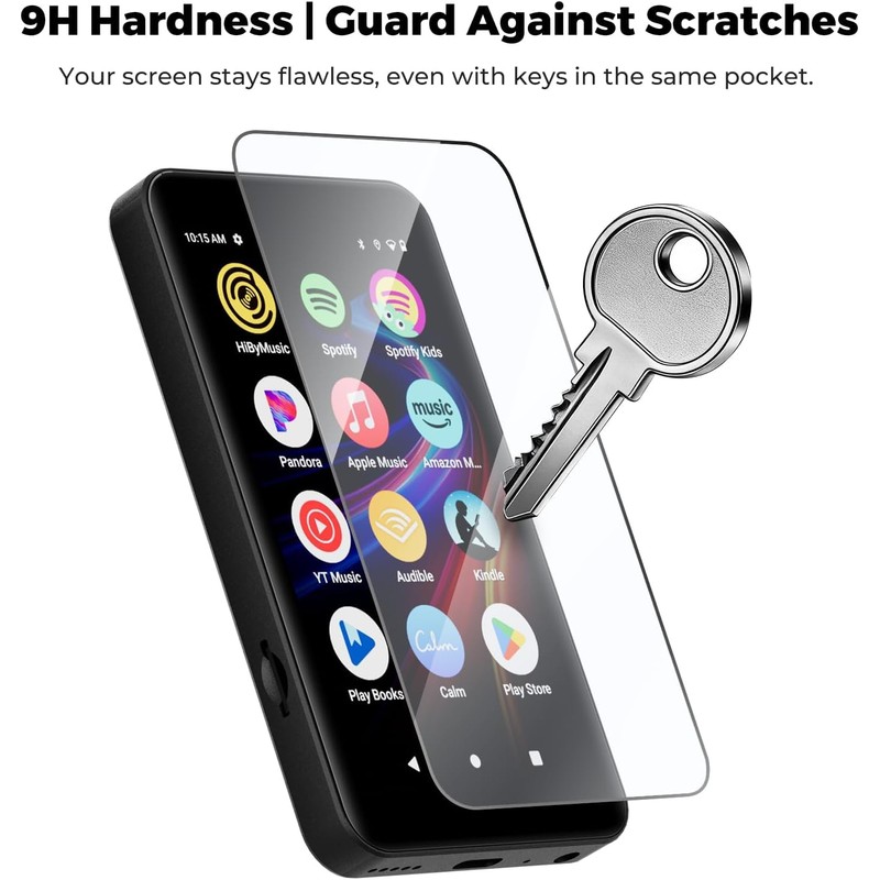 innioasis G5 MP3 Player Tempered Glass Screen Protector, 9H Hardness