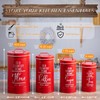 DAYYET Red Canisters for Kitchen Counter, Airtight Kitchen Canisters for