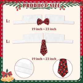 K1tpde Dog Necktie with Sunglasses - 4PCS Dog Neck Ties and Bow Mix Adjustable Neckties for Medium Large Dog Bulk Pet Bow Ties Collar for Dogs Daily Wearing Holiday Birthday Wedding Costumes(Large)