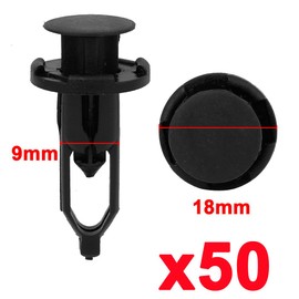 uxcell 50 Pcs 9mm Hole Retainer Clips Plastic Drive Rivets Mud Flaps Bumper Fender Push Clips 52161-02020 for Toyota