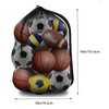 RUIFEN Large Sports Ball Bag - Breathable Mesh Basketball Football