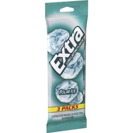 EXTRA Gum Polar Ice, Sugarfree Gum, 45 Ct, Bulk Mint Gum for Breath Refreshing, After Meals, Travel, and More