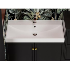 MEJE 31x18 Inch Drop in Rectanglar One Hole Bathroom Sink, Ceramic Bathroom Vessel Sink with Overflow, Vanity Top Sink Only, Matte White (Faucet & Cabinet NOT included)