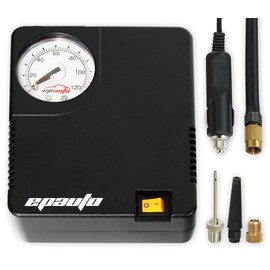 EPAUTO 12V DC Auto Portable Air Compressor Pump/Tire Inflator for Compact/Midsize Sedan SUV