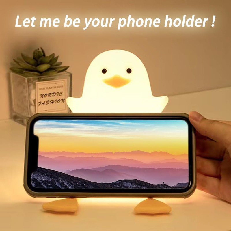 Crtivetoys Cute Seagull Night Light for Bedroom, Animal Silicone Nursery