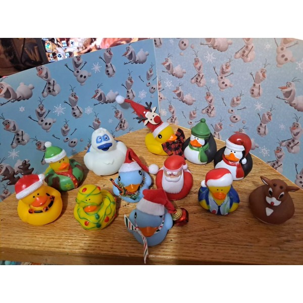 Bulk Lot Of 12 Rubber Ducks Jeep Ducky Christmas Holiday
