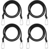 WANGBINGFF 4Pcs Black Bungee Cord with Carabiner, 1m Long, 8mm