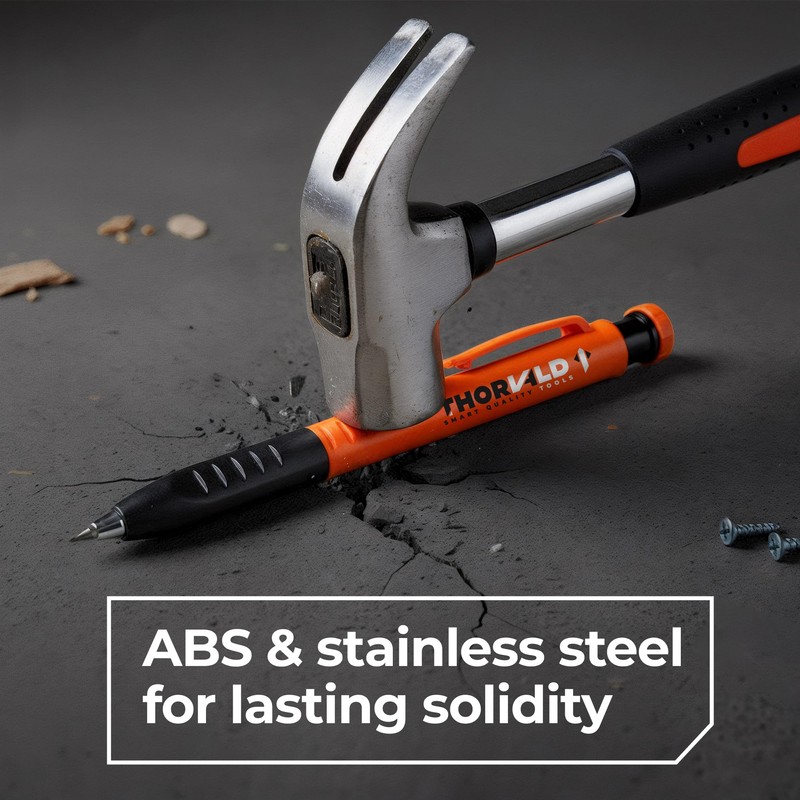 THORVALD New 3-in-1 Carpenter Pencils with Finger Grip for Construction