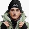 MoonWorks® Men's Beanie with Patch Knitted Hat with Saying Skiing