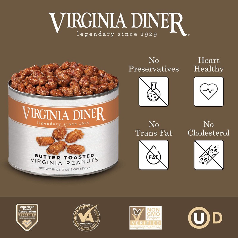 Virginia Diner - Gourmet Natural Extra Large Butter Toasted Virginia