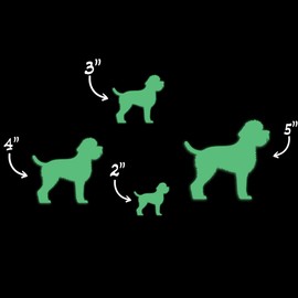 Portugese Water Dog Silhouette Glow in The Dark Sticker Decal for Phone Tablet Laptop Car Truck Window | 4" Sticker | Orange