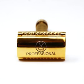 XPERSIS PRO Safety Razor For Men Double Edge Real Hand Crafted German Steel Gold