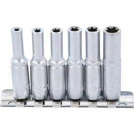 BGS 6403 E-Profile E4 Deep Socket Inserts, E10, 6, 3 (1/4), 6 Piece Set