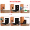 CCJH Flexible Adjustable Wall Mount Sliding Barn Door Bottom Floor