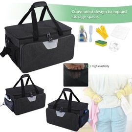 TEFGTER Steam Cleaner Storage Bag Compatible with Dupray Neat Steam Cleaner,Carrying Case with Pockets,Portable Steam Cleaner Organizer Bag with Large Space(Case Only)(Black)