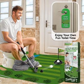 Dusor Toilet Golf Gifts for Men, Funny Birthday Gifts for Men, Gag Gift Funny Adult, Toilet Timer for Him Husband Dad Boyfriend, Gift for Dad Who Have Everything, White Elephant Gift for Adults