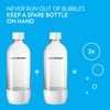 Sodastream 1l Carbonating Bottles- White (Twin Pack)