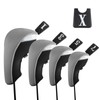 Andux Wood Golf Headcovers Golf Wood Driver Headcovers with Interchangeable