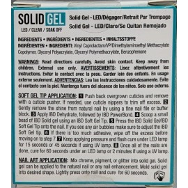 IBD Solid Gel LED/Clear/Soak Off - Soft Gel Tips,3D Nail Art, Molding - 0.5 oz.