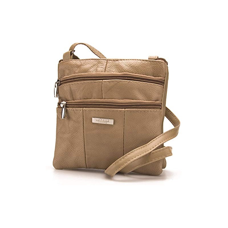 Lorenz Ladies Small Genuine Soft Leather Cross Body / Shoulder