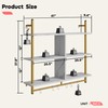 Bestier Kitchen Shelves Wall Mounted Floating Pipe Shelving 3 Tier