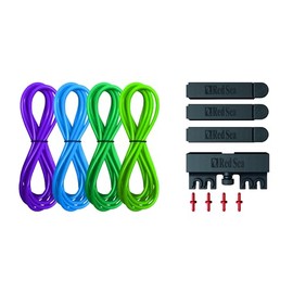 Red Sea ReefDose Deluxe 4 Color Dosing Tube Kit Blue Green Purple Lime | Saltwater Marine Aquarium Dosing Pump Tubing Set with Clips and Holder