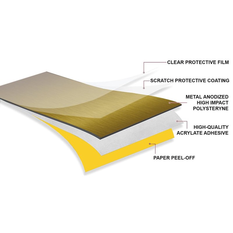 KOSHKA Door Kick Plate Peel and Stick (6"x 34", Brushed