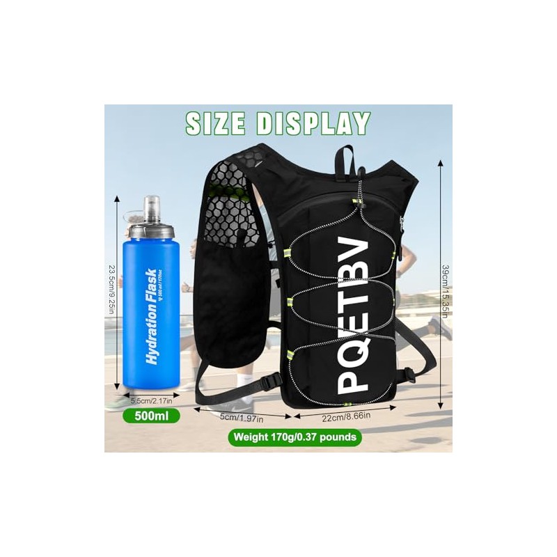 Running Vest for Men and Women, Hydration Backpack with Water