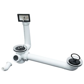 Viega Drain and overflow set, 1 1/2 inch, W 70 mm, C 100, 270 mm, 1 piece, VIE107116