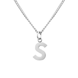 GD Good.designs Est. 2015 Necklace with Silver Letter, I Initial, Waterproof, Skin-Friendly Necklace for Women with A-Z Pendant, Letter Necklace, Stainless Steel